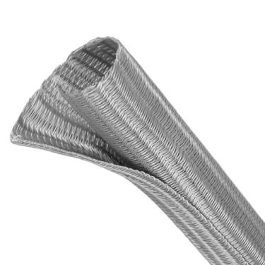 Imagem de Tubo de tear de arame dividido, manga protetora de cabo, gerenciamento de cabos trançados para TV/computador/home theater/compartimento do motor, protetores de cabo de animais de estimação que não