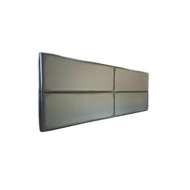 Imagem de Cabeceira Estofada Queen 4 Blocos Não é Segredo Facto Cinza Escuro 160x60