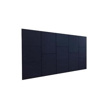 Imagem de Cabeceira Estofada King 13 Blocos Não é Segredo Facto Azul Marinho 195x60