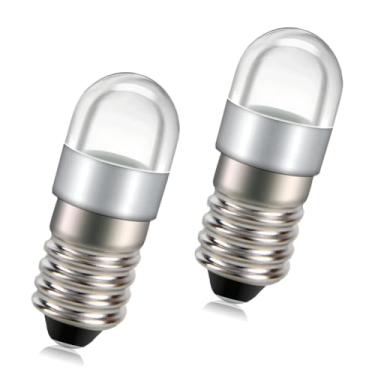 Imagem de SOFOC Lâmpada LED base E10 18V sem polaridade, branco quente, super brilhante, lâmpada de halogênio de baixa energia para lanternas, brinquedos, instrumentos, lâmpadas de parede, luzes industriais, 2