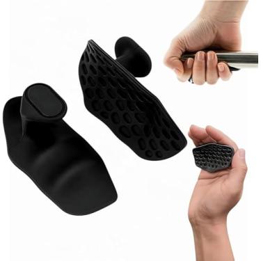 Imagem de Protetor Palmar de Silicone Ergonômico para Musculação, Antiderrapante, 1 Par, Preto – Luva Sem Dedos para Academia, Cross, Halteres e Treino Funcional