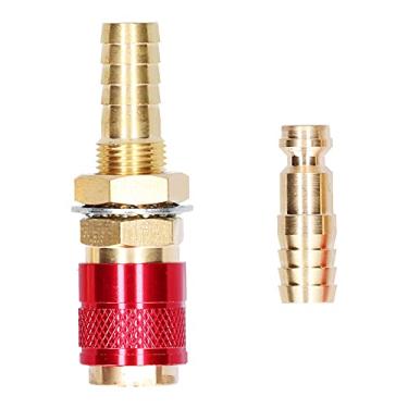 Imagem de Mangueira de conexão de latão de encaixe rápido para equipamento de soldagem de tocha de soldagem TIG M10 (vermelho)