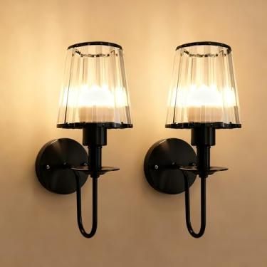 Imagem de Arandelas de parede operadas por bateria, arandelas de parede sem fio com lâmpada de 5200 mAh e controle remoto, arandela de parede dourada recarregável de LED 15 cores com cristal para decoração de