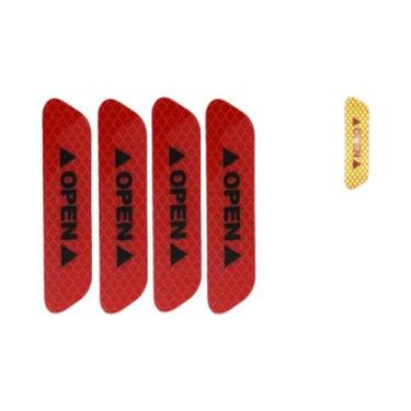 Imagem de Adesivos Refletivos Para Portas De Carro 4PCS Fita De Aviso De Seguran