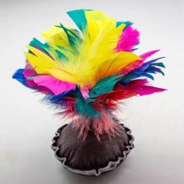 Imagem de Peteca Plumas Coloridas Sakisteca - Ref 18x8cm, UNICO, Cores sortidas
