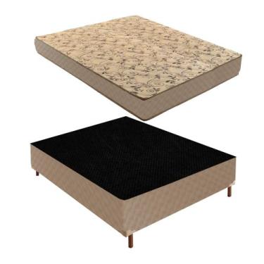 Imagem de Cama Box Casal com Colchão D33 Unique Duoface 18x138x188cm e Base Júli