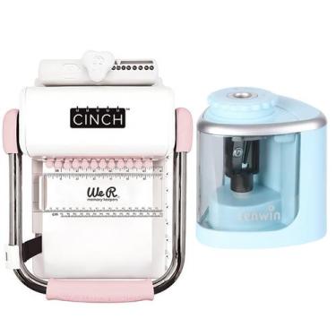 Imagem de Encadernadora The Cinch Furo Quadrado + Apontador Elétrico Azul - WE R