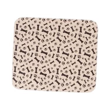 Imagem de KiBcsLic Tapete higiênico lavável para cães, ideal para cercado de parto, gaiola de recreação, à prova de vazamentos, leve, antiderrapante e impermeável, Ossos Marrons