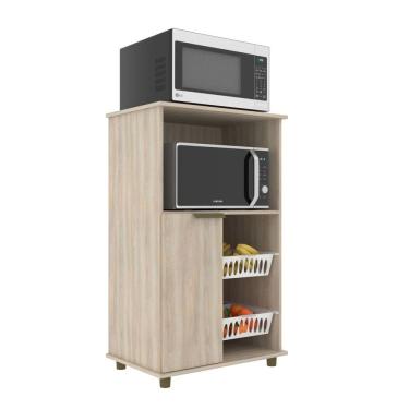 Imagem de Fruteira Multiuso 1 Porta 2 Cestos 550 J Carvalho