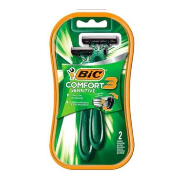 Imagem de BIC Aparelho De Barbear Comfort Advance Pele Sensível 3 Lâminas Verde Fita Lubrificante 8713191 2 Unidades