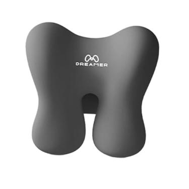 Imagem de predolo Almofada de apoio para a cabeça, pescoço e pescoço, antiderrapante, confortável, multifuncional, hipoalergênica, para cadeira de escritório, com, Cinza