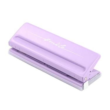 Imagem de Nishiyuenyi Perfurador de Papel Ajustável com 6 Furos E Marca de Posicionamento, Acessório Multifuncional para Máquinas de Fax de Mesa, Pastas E Cadernos, Roxo