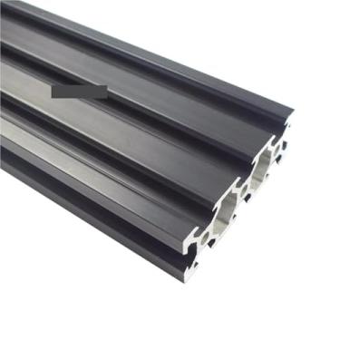 Imagem de 2020 2040 2060 2080 V/T-Slot alumínio perfil extrusão 100-550 mm trilho de extrusão para impressora 3D DIY CNC (2060 preto, 150 mm)