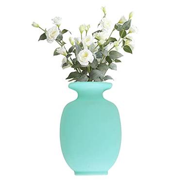 Imagem de Naroote Vaso Adesivo de Silicone Montado na Parede Ventosa Forte para Decoração de Casa, Cozinha de Banheiro, Vaso de Flores Reutilizável para Janela de Vidro da Geladeira, Flexível Sem BPA para Troca de Presentes Azul (#12)