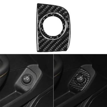 Imagem de GDFJGD Fibra de carbono premium para GMC Terrain SLE/SLT/AT4/Denali 2018-2024 2019 2020 2021 2022 2023 acessórios para carro kit de acabamento de botão de porta-malas traseiro capa adesivo adesivo