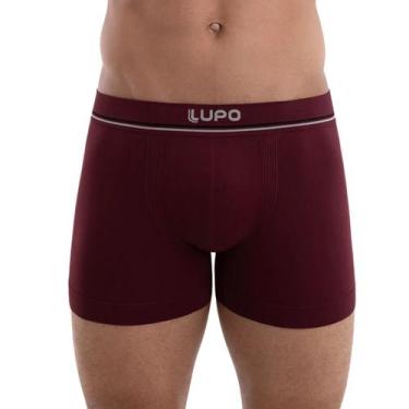 Imagem de Kit Com 2 Cuecas Boxer Poliamida Masculino Lupo, P, Preto, Marsala