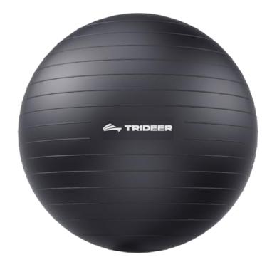 Imagem de Trideer Exercise Ball (45-85 cm) Extra Grosso Yoga Cadeira Esferográfica, Antiexplosão Resistente Estabilidade Bola Suporta 2200 lbs, Bola de Nascimento com Bomba Rápida (Escritório e Casa e Academia), Preto, XL(68-75cm)