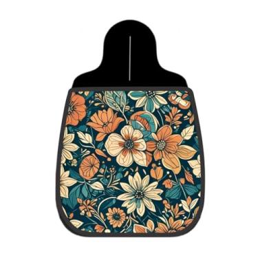 Imagem de Lixeira De Carro Organizador Floral Vintage Laranja