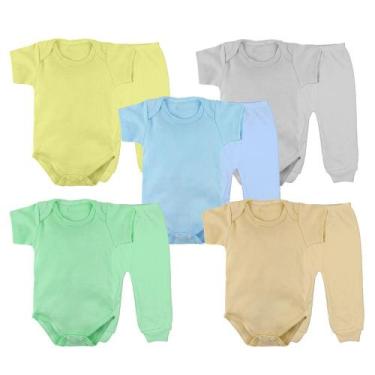 Imagem de Kit 2 Pçs Enxoval Body Manga Curta e Mijão Roupas de Bebê - Koala Baby