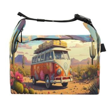 Imagem de STAYTOP Lancheira de ônibus de desenho animado com fivela, lancheira isolada para meninos e meninas, lancheira térmica para trabalho escolar