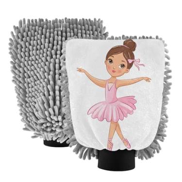 Imagem de STAYTOP 2 peças de luvas de lavagem de carro de balé para meninas, luvas de microfibra de chenille, sem arranhões, panos de esponja de lavagem ultra absorventes para carros, limpeza doméstica - G