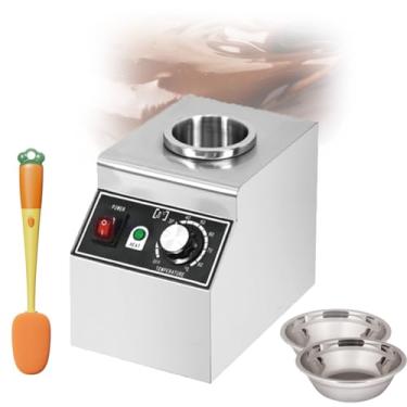 Imagem de Aquecedor Comercial De Chocolate E Molhos,AjustáVel De 30 A 85℃Com FunçãO De Temporizador,2tigelas De AçO InoxidáVel E Uma Escova De Limpeza Para Confeitarias E Lojas De Sobremesas