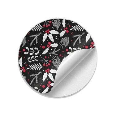 Imagem de Adesivos Redondos Natalinos 25 Unidades Com Estampa Ilustração Vetorial - Tamanho 85x85cm