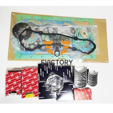 Imagem de EVICTORY Anel de pistão do motor S4F + rolamentos pequenos grandes + kit de junta de revisão para peças de reconstrução Mitsubishi Diesel