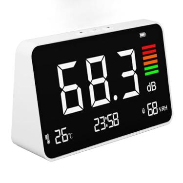 Imagem de Acouto Medidor Digital de Decibéis Medidor de Som de Mesa Com Detecção de Temperatura e Umidade, Faixa de Medição 30-130dBA Casa, Escola e Biblioteca - Modelo DM219N