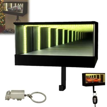 Imagem de Suporte para Chaveiro de Garagem, Porta-Chaves para Garagem Keypit, Suporte de Parede para Chaves de Carro de Corrida com LED, Expositor de Chaves de Carro, Mini Garagens Iluminadas,