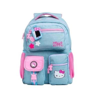 Imagem de Mochila Infantil De Costas Escolar Juvenil Jovem Hello Kitty Original 15982-Unissex