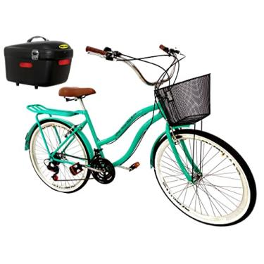Imagem de Bicicleta tipo food bike aro 26 18v com Baú Box Preto