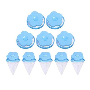 Imagem de Phefop 10 Peças de Bolas Coletoras de Fiapos de Pele Flutuantes para Máquina de Lavar, Sacos de Filtro de Malha para Roupas, Peles e Fiapos de Animais de Estimação, Arruelas Portáteis e (10PCS)
