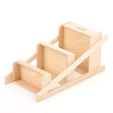 Imagem de Zerodis Casa de Bonecas de Madeira Em Escala 1:12, Prateleira de Flores de 3 Camadas, Acessório de Decoração de Jardim para Casa de Boneca Diy, Mobília de Brinquedo Em Miniatura