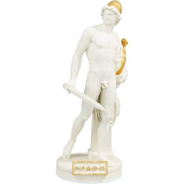Imagem de Estátua Diomedes de Argos - Herói Grego (Cor Mármore Dourado)