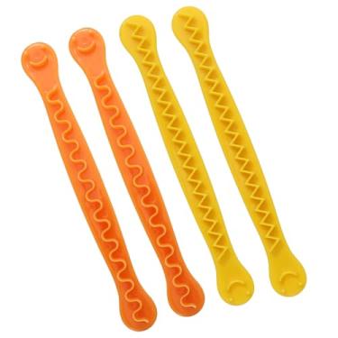 Imagem de Lyreh 4 cortadores de ovos extravagantes, corte de ovo de plástico em forma de flor de 16 cm com estampa de rosto sorridente para cortar, descascador, modelador doméstico, utensílio de cozinha