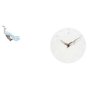 Imagem de Whtkoph Relógio de Parede com Escultura, Figura Decorativa para Jardim, Relógio de Arte Silencioso para Casa, Cozinha, Escritório, Sala de Estudos.