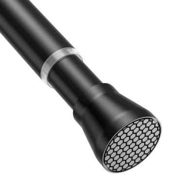 Imagem de Trilho de cortina de teto, trilho de cortina, suporte de teto/varão de cortina de chuveiro montado na parede, trilho de cortina dourado dobrável para trailer, banheiro, garagem (montagem na parede