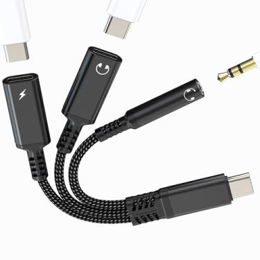 Imagem de Adaptador auxiliar para USB C (3 em 1) fone de ouvido para iPhone 17 16 15 áudio 3,5 mm Jack Splitter cabo tipo C para carregador Apple Dongle cabo de carregamento duplo para iPad DAC adaptador de