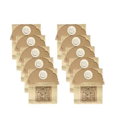Imagem de Sacos de coleção peças de aspirador de pó robô saco de lixo sacos de papel acessórios de substituição, compatível com Karcher WD2250 A2004 A2054 MV2 WD2 (10 peças)
