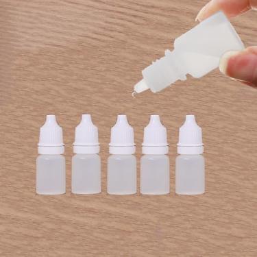 Imagem de 5 peças de garrafa de plástico vazia conta-gotas de amostra líquida para olhos ferramenta de artesanato reutilizar cola aplicador, 5 ml