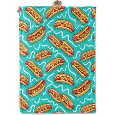 Imagem de Aonimonis Manta divertida de cachorro-quente para mulheres, cobertores de flanela macios e aconchegantes para quarto, viagem, sofá, decoração de casa 152 x 203 cm