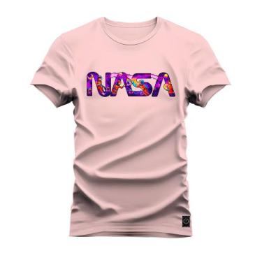 Imagem de Camiseta Plus Size Algodão Premium T-Shirt Naasas, G5, Rosa