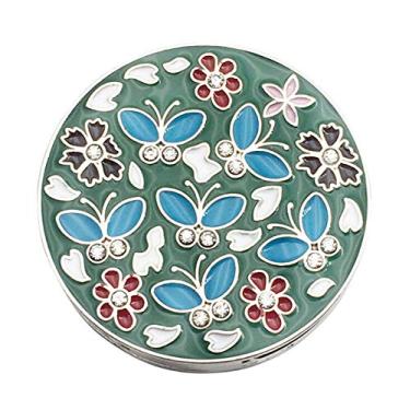 Imagem de Bolsa dobrável, bolsa com gancho, bolsa de metal em forma de flor, suporte de mesa (verde)