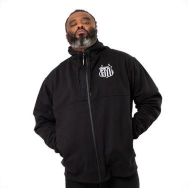 Imagem de Moletom Santos Canguru Ziper Escudo Bordado com Capuz - Surf Center, 5