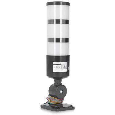 Imagem de QANYEGN Luz de torre de sinalização LED, luzes de advertência de sinal industrial, luz de advertência BERM de 3 camadas com campainha para linhas de montagem de fábrica e máquinas