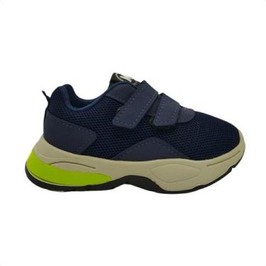 Imagem de Tênis Casual Infantil Molekinho Led Azul, Marinho, 20