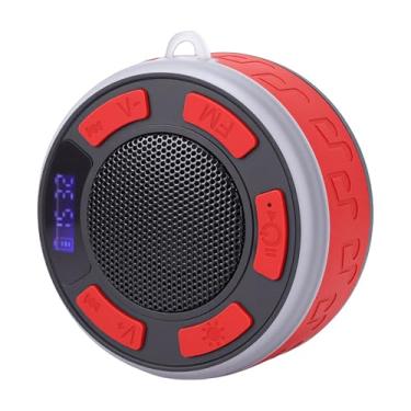 Imagem de VBESTLIFE Alto-falante Bluetooth para Chuveiro, Som Surround HD 360 °, Luzes RGB, Alto-falante Sem Fio à Prova de água IPX7 Com Ventosa, para Festas, Atividades Ao Ar Livre, Viagens (vermelho)