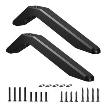 Imagem de Suporte de base de metal para TV, suporte de unidade de TV são compatíveis com alguns modelos de marcas como TCL, Samsung, Hisense, LG e Vizio. Pernas não universais
