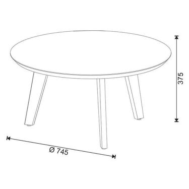 Imagem de Mesa De Centro Ambiente Classic Redonda Nature - Imcal